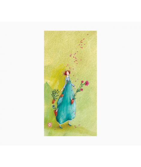 Pictura Gaëlle Boissonnard Tarjeta Doble - Acabado en Barniz de Relieve UV Grueso - Laminado Mate de Tacto Suave - 10.5x21cm - P