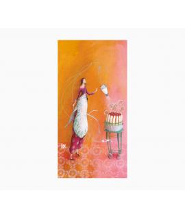 Pictura Gaëlle Boissonnard Tarjeta Doble - Acabado en Barniz de Relieve UV Grueso - Laminado Mate de Tacto Suave - 10.5x21cm - P