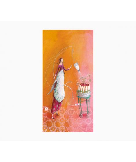 Pictura Gaëlle Boissonnard Tarjeta Doble - Acabado en Barniz de Relieve UV Grueso - Laminado Mate de Tacto Suave - 10.5x21cm - P