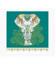 Pictura Tarjeta Arabesque - 16x16cm - Tematica Elefante - Tarjeta Triptica sin Envoltorio - Incluido Sobre Blanco - Papel con Ce
