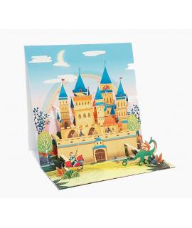 Pictura Tarjeta 3D Pop-Up - 16x16cm - Tematica Medieval - Embolsada Individualmente - Incluye Sobre Blanco - Papel con Certifica