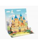 Pictura Tarjeta 3D Pop-Up - 16x16cm - Tematica Medieval - Embolsada Individualmente - Incluye Sobre Blanco - Papel con Certifica