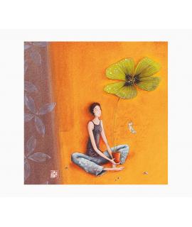 Pictura Gaëlle Boissonnard Tarjeta Doble - Acabado en Barniz de Relieve UV Grueso - Laminado Mate de Tacto Suave - 16x16cm - Pap