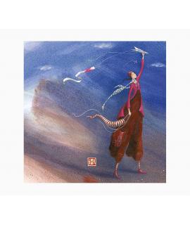 Pictura Gaëlle Boissonnard Tarjeta Doble - Acabado en Barniz de Relieve UV Grueso - Laminado Mate de Tacto Suave - 16x16cm - Pap