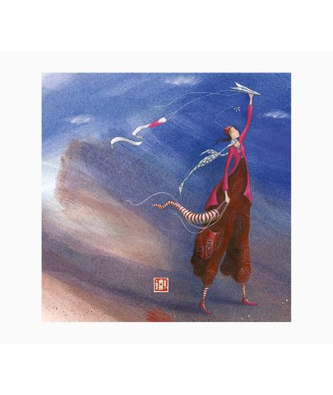 Pictura Gaëlle Boissonnard Tarjeta Doble - Acabado en Barniz de Relieve UV Grueso - Laminado Mate de Tacto Suave - 16x16cm - Pap