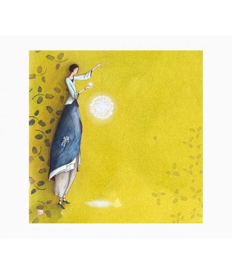Pictura Gaëlle Boissonnard Tarjeta Doble - Acabado en Barniz de Relieve UV Grueso - Laminado Mate de Tacto Suave - 16x16cm - Pap