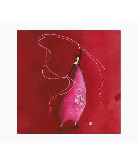 Pictura Gaëlle Boissonnard Tarjeta Doble - Acabado en Barniz de Relieve UV Grueso - Laminado Mate de Tacto Suave - 16x16cm - Pap