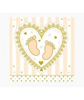 Pictura Tarjeta Arabesque - 16x16cm - Tematica Bebes - Tarjeta Triptica - Incluye Sobre Blanco - Papel con Certificacion FSC
