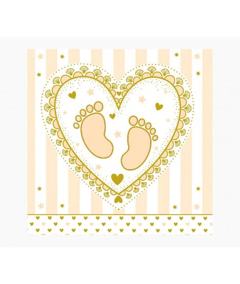 Pictura Tarjeta Arabesque - 16x16cm - Tematica Bebes - Tarjeta Triptica - Incluye Sobre Blanco - Papel con Certificacion FSC