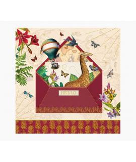 Pictura Tarjeta Arabesque - 16x16cm - Tematica Viaje - Tarjeta Triptica - Incluye Sobre Blanco - Papel con Certificacion FSC