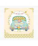 Pictura Tarjeta Arabesque - 16x16cm - Tematica Boda - Tarjeta Triptica sin Envoltorio - Incluido Sobre Blanco - Papel con Certif