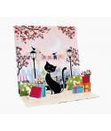 Pictura Tarjeta Felicitacion 3D Pop-Up - Laminas - Purpurina - Relieve - Cortes Laser - 16x16cm - Incluye un Sobre Blanco y Envo