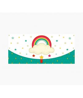 Pictura Tarjeta Money Cards - Tarjeta de Regalo Tipo Sobre Horizontal - Tematica Arcoiris - 21.3x9.6cm - Embolsada Individualmen