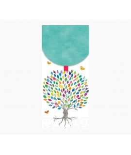 Pictura Tarjeta Money Cards - Tarjeta de Regalo Vertical - 9.6x21.3cm - Tematica Arbol - Embolsada Individualmente - Incluye Sob