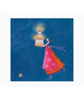 Pictura Gaëlle Boissonnard Tarjeta Doble - Acabado en Barniz de Relieve UV Grueso - 16x16cm - Laminado Mate de Tacto Suave - Pap