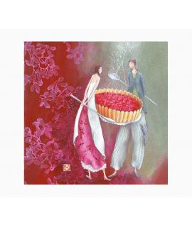 Pictura Gaëlle Boissonnard Tarjeta Doble - Acabado en Barniz de Relieve UV Grueso - Laminado Mate de Tacto Suave - 16x16cm - Pap