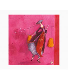 Pictura Gaëlle Boissonnard Tarjeta Doble - Acabado en Barniz de Relieve UV Grueso - Laminado Mate de Tacto Suave - 16x16cm - Pap