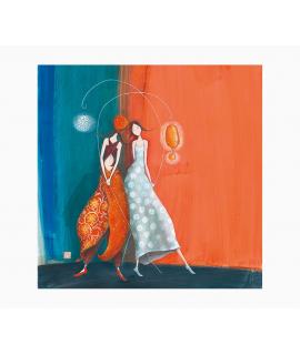 Pictura Gaëlle Boissonnard Tarjeta Doble - Acabado en Barniz de Relieve UV Grueso - Laminado Mate de Tacto Suave - 16x16cm - Pap
