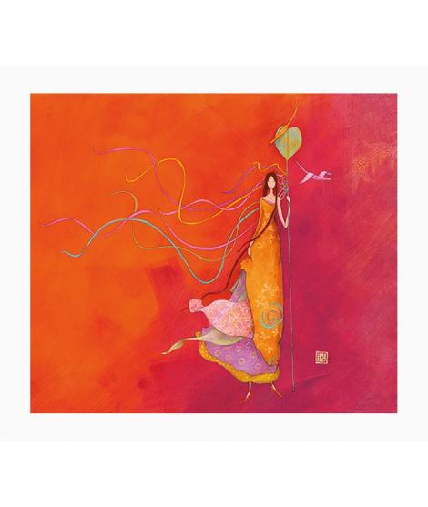 Pictura Gaëlle Boissonnard Tarjeta Doble - Acabado en Barniz de Relieve UV Grueso - Laminado Mate de Tacto Suave - 10.5x21cm - P