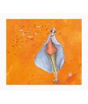 Pictura Aquarupella Gaëlle Boissonnard Tarjeta Doble 14x16cm - Acabado en Barniz de Relieve UV Grueso - Laminado Mate de Tacto S