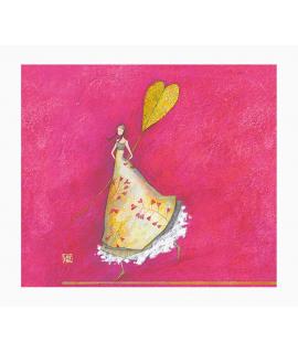 Pictura Gaëlle Boissonnard Tarjeta Doble - Acabado en Barniz de Relieve UV Grueso - Laminado Mate de Tacto Suave - 10.5x21cm - P