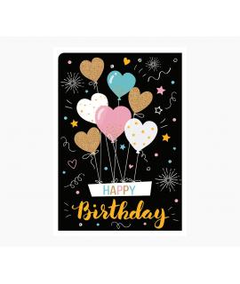 Pictura Tarjeta Zig-Zag - 15x22cm - Tematica Corazones - Triptica sin Envoltorio - Incluye Sobre Blanco - Papel con Certificacio