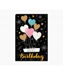 Pictura Tarjeta Zig-Zag - 15x22cm - Tematica Corazones - Triptica sin Envoltorio - Incluye Sobre Blanco - Papel con Certificacio