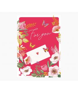 Pictura Tarjeta Felicitacion Zig-Zag Triptico - Estampado en Caliente - Lentejuelas - Pop-Up - 15x22cm - Incluye un Sobre Blanco