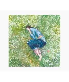Pictura Gaëlle Boissonnard Tarjeta Doble - Acabado en Barniz de Relieve UV Grueso - Laminado Mate de Tacto Suave - 16x16cm - Pap