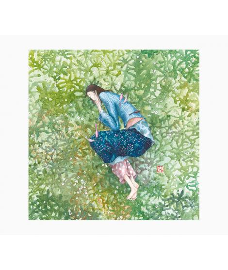 Pictura Gaëlle Boissonnard Tarjeta Doble - Acabado en Barniz de Relieve UV Grueso - Laminado Mate de Tacto Suave - 16x16cm - Pap