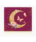 Pictura Tarjeta Arabesque - 16x16cm - Tematica Luna - Tarjeta Triptica - Incluye Sobre Blanco - Papel con Certificacion FSC