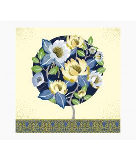 Pictura Tarjeta Arabesque - 16x16cm - Tematica de Flores - Tarjeta Triptica sin Envoltorio - Incluye Sobre Blanco - Impresas en 