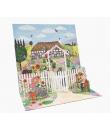 Pictura Tarjeta 3D Pop-Up - 16x16cm - Tematica Casa de Campo - Embolsada Individualmente - Incluye Sobre Blanco - Papel con Cert
