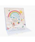 Pictura Tarjeta 3D Pop-Up - 16x16cm - Tematica Cielo - Embolsada Individualmente - Incluye Sobre Blanco - Papel con Certificacio