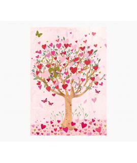 Pictura Tarjeta Zig-Zag - 15x22cm - Tematica Corazones - Tarjeta Triptica sin Envoltorio - Incluido Sobre Blanco - Papel con Cer