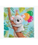 Pictura Tarjeta Puzzle - 15.5x15.5cm - Tematica Koala - 25 Piezas - Incluye Sobre Blanco - Certificacion FSC
