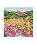 Pictura Tarjeta Puzzle - 15.5x15.5cm - Tematica de Flores - 49 Piezas - Incluye Tarjeta Plegada y Sobre Blanco - Certificacion F