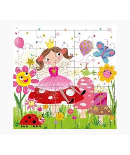 Pictura Tarjeta Puzzle - 15.5x15.5cm - Tematica Hadas - 25 Piezas - Incluye Tarjeta Plegada y Sobre Blanco - Certificacion FSC