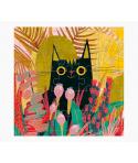 Pictura Tarjeta Puzzle Gatos - 15.5x15.5cm - 25 Piezas - Tematica Felina - Incluye Tarjeta Plegada y Sobre Blanco - Certificacio