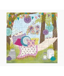 Pictura Tarjeta Puzzle - 15.5x15.5cm - Tematica Hamaca - 49 Piezas - Incluye Sobre Blanco - Certificacion FSC