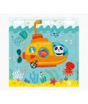 Pictura Tarjeta Puzzle - 15.5x15.5cm - Tematica Submarino - 25 Piezas - Incluye Sobre Blanco - Certificacion FSC