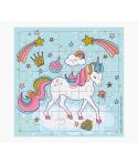 Pictura Tarjeta Puzzle Unicornio - 15.5x15.5cm - 25 Piezas - Tematica Unicornio - Incluye Tarjeta Plegada y Sobre Blanco - Certi