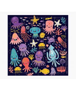 Pictura Tarjeta Puzzle - 15.5x15.5cm - Tematica Animales Marinos - 25 Piezas - Incluye Tarjeta Plegada y Sobre Blanco - Certific