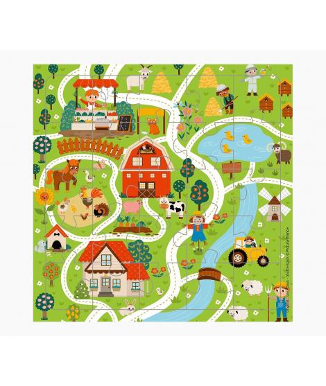 Pictura Tarjeta Puzzle - 15.5x15.5cm - Tematica Caminos de Pueblo - 25 Piezas - Incluye Tarjeta Plegada y Sobre Blanco - Certifi