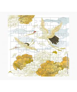 Pictura Tarjeta Puzzle - 15.5x15.5cm - Tematica Grullas - 49 Piezas - Incluye Tarjeta Plegada y Sobre Blanco - Certificacion FSC