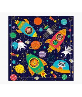 Pictura Tarjeta Puzzle - 15.5x15.5cm - Tematica del Espacio - 25 Piezas - Incluye Tarjeta Plegada y Sobre Blanco - Embolsada en 