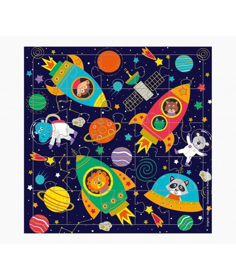 Pictura Tarjeta Puzzle - 15.5x15.5cm - Tematica del Espacio - 25 Piezas - Incluye Tarjeta Plegada y Sobre Blanco - Embolsada en 