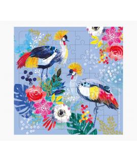 Pictura Tarjeta Puzzle - 15.5x15.5cm - Tematica de Grullas - 49 Piezas - Incluye Tarjeta Plegada y Sobre Blanco - Certificacion 