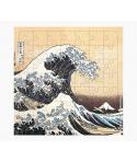 Pictura Tarjeta Puzzle - 15.5x15.5cm - Tematica La Gran Ola de Kanagawa - 49 Piezas - Incluye Tarjeta Plegada y Sobre Blanco - C