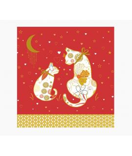 Pictura Tarjeta Arabesque - 16x16cm - Tematica Gatos - Tarjeta Triptica - Incluye Sobre Blanco - Papel con Certificacion FSC